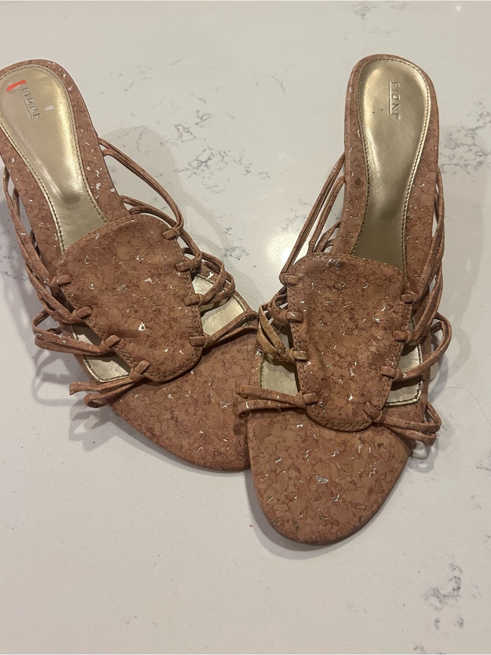 Natural Cork Slide Sandals - Women